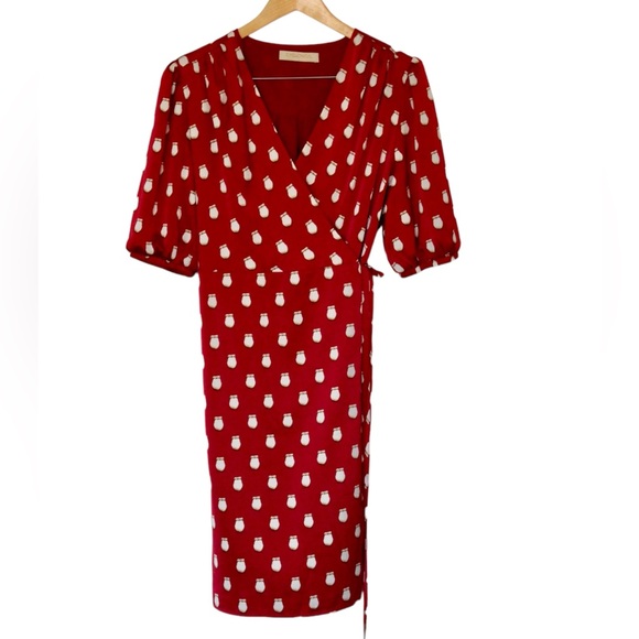 B.YELLOWTAIL Elk Ivory Wrap Dress (L) - Picture 1 of 5